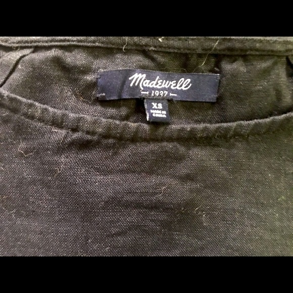 Madewell Scenic View linen open-back black top - Picture 5 of 6